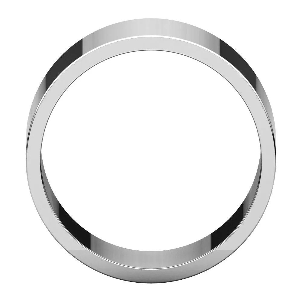10k White Gold 10mm Flat Band, Size 11