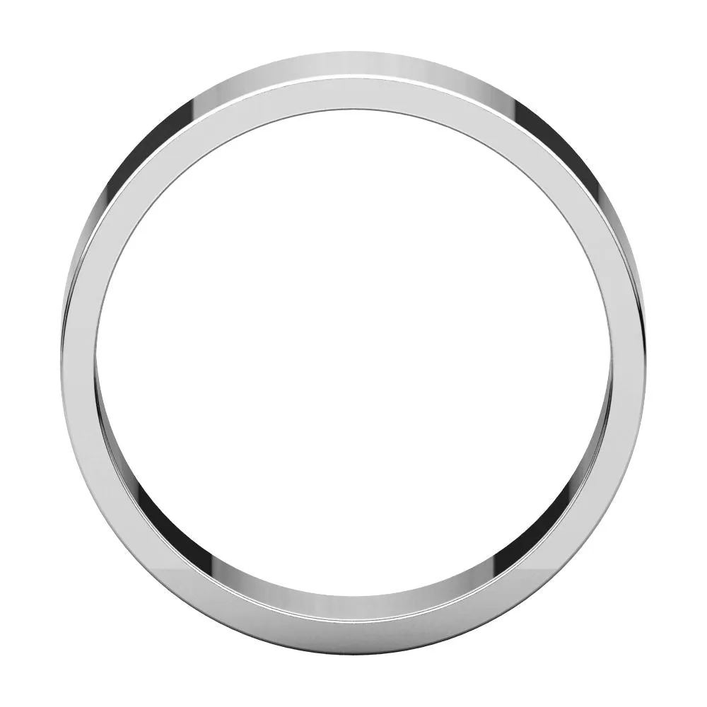 10k White Gold 6mm Flat Band, Size 7