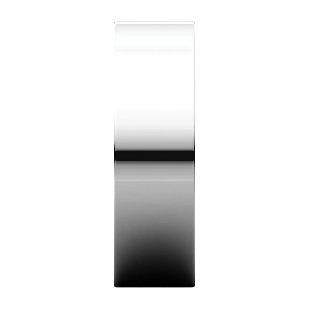 10k White Gold 6mm Flat Band, Size 7