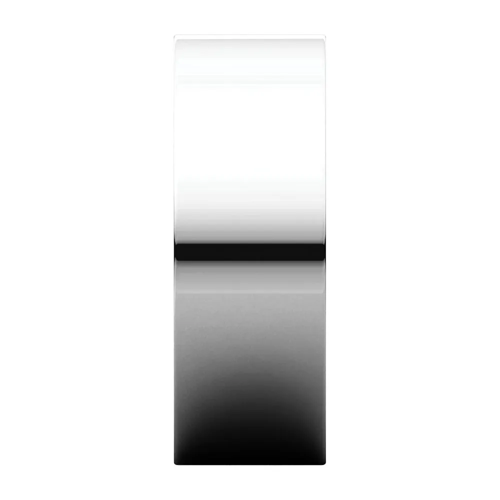 10k White Gold 7mm Flat Band, Size 9.5