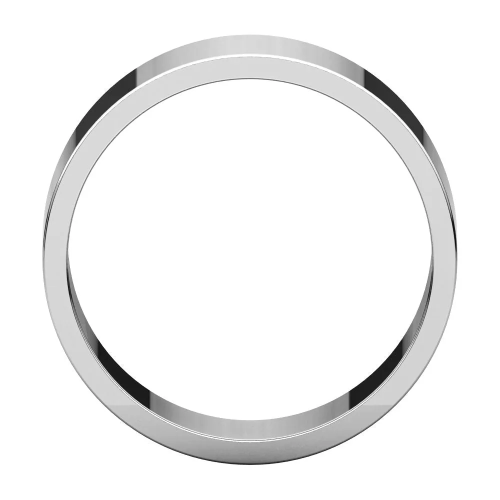 10k White Gold 7mm Flat Band, Size 9.5