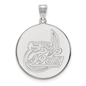 10K White Gold U of North Carolina at Charlotte XL Disc Pendant