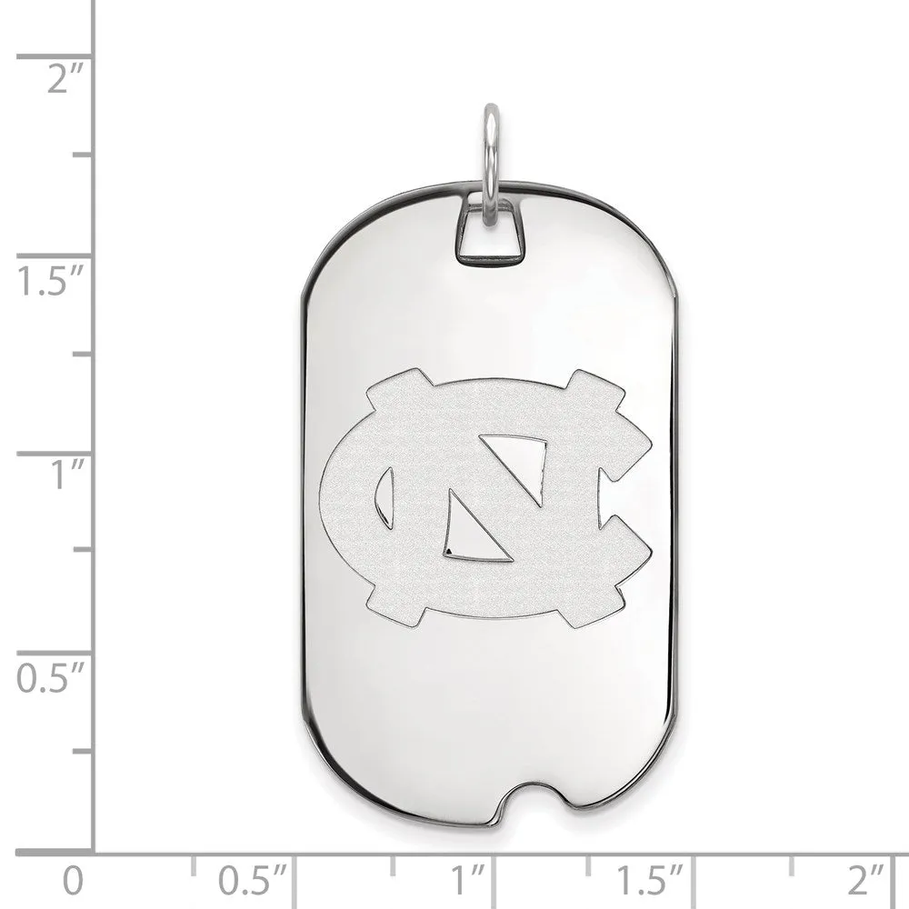 10K White Gold University of North Carolina Large Dog Tag