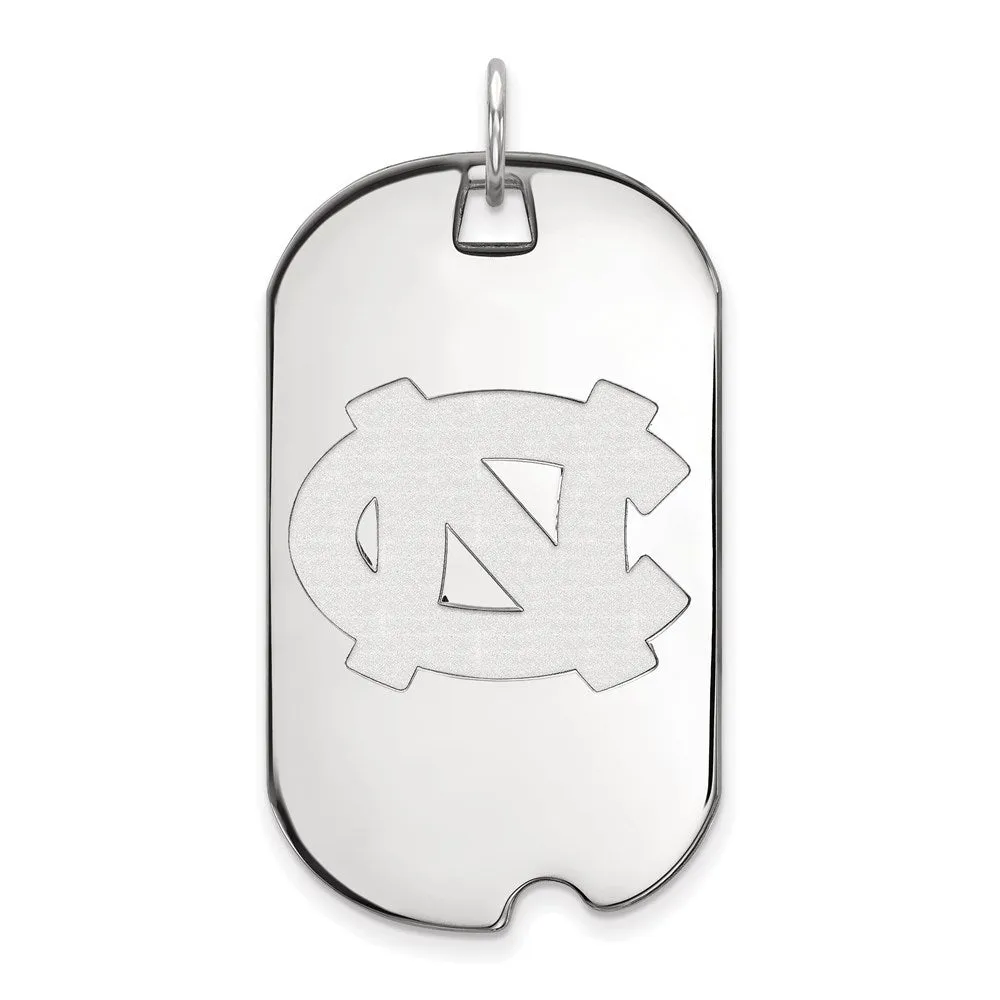 10K White Gold University of North Carolina Large Dog Tag