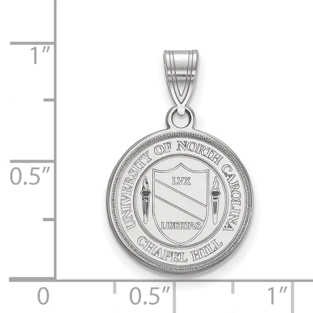 10K White Gold University of North Carolina Medium Crest Pendant