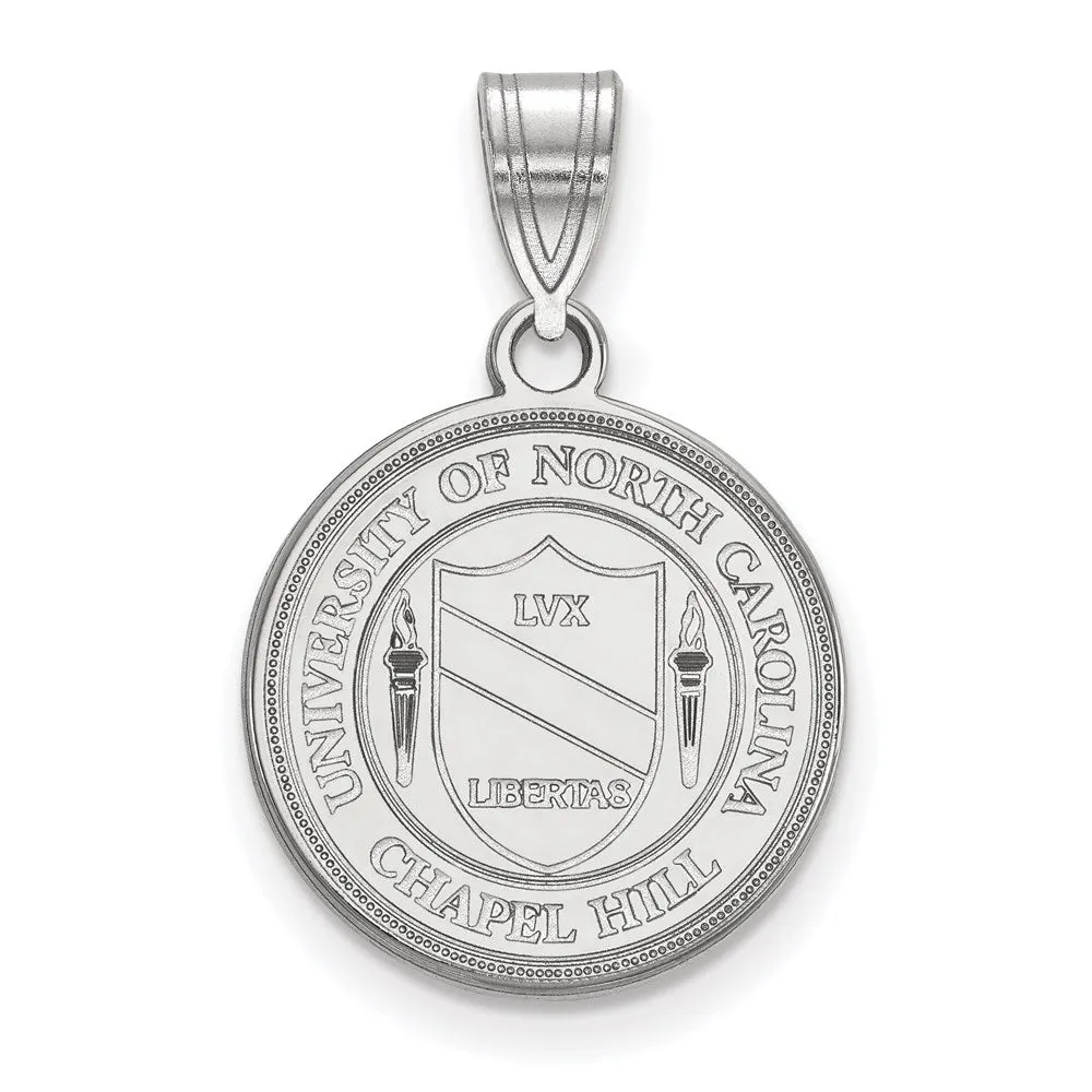 10K White Gold University of North Carolina Medium Crest Pendant