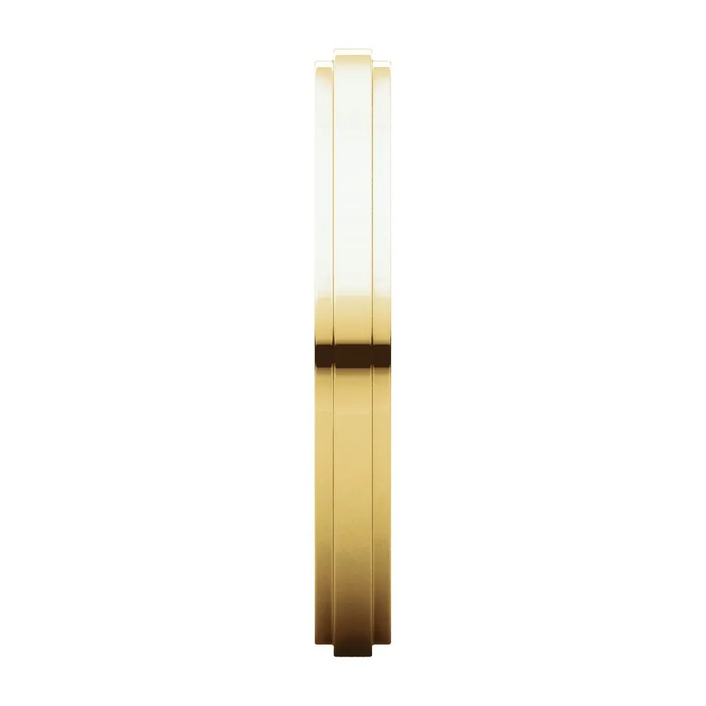 10k Yellow Gold 2.5mm Flat Edge Band, Size 11