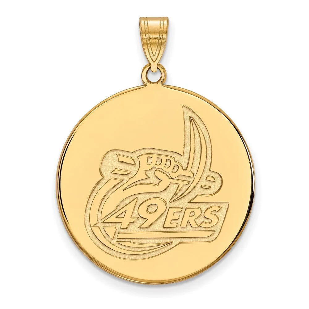 10K Yellow Gold U of North Carolina at Charlotte XL Disc Pendant