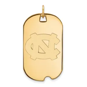 10K Yellow Gold University of North Carolina Large Dog Tag