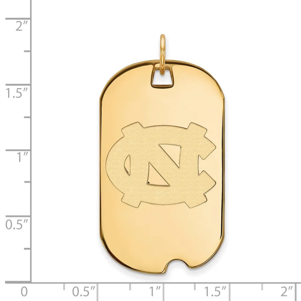 10K Yellow Gold University of North Carolina Large Dog Tag