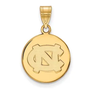 10K Yellow Gold University of North Carolina Medium Disc Pendant