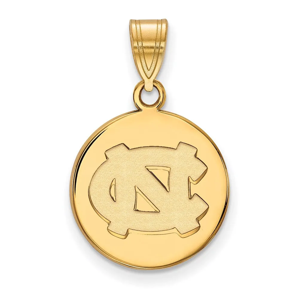 10K Yellow Gold University of North Carolina Medium Disc Pendant