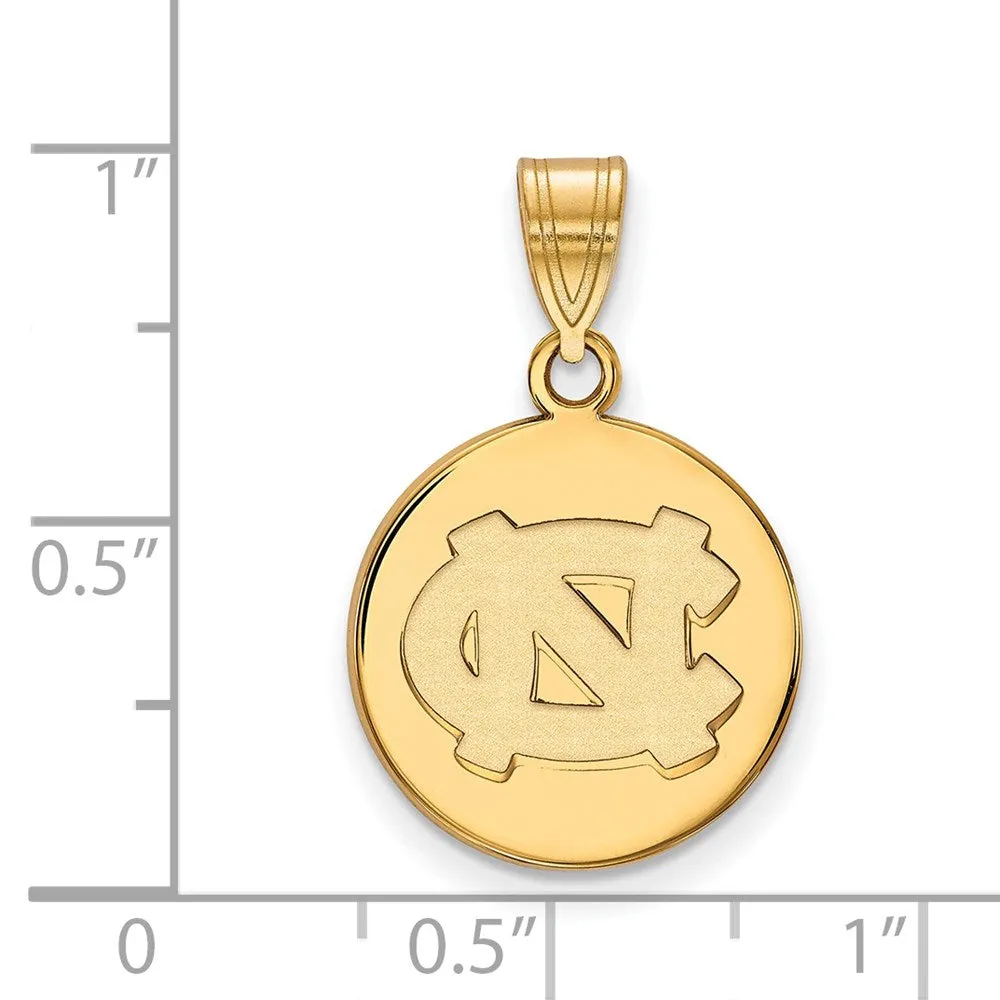 10K Yellow Gold University of North Carolina Medium Disc Pendant
