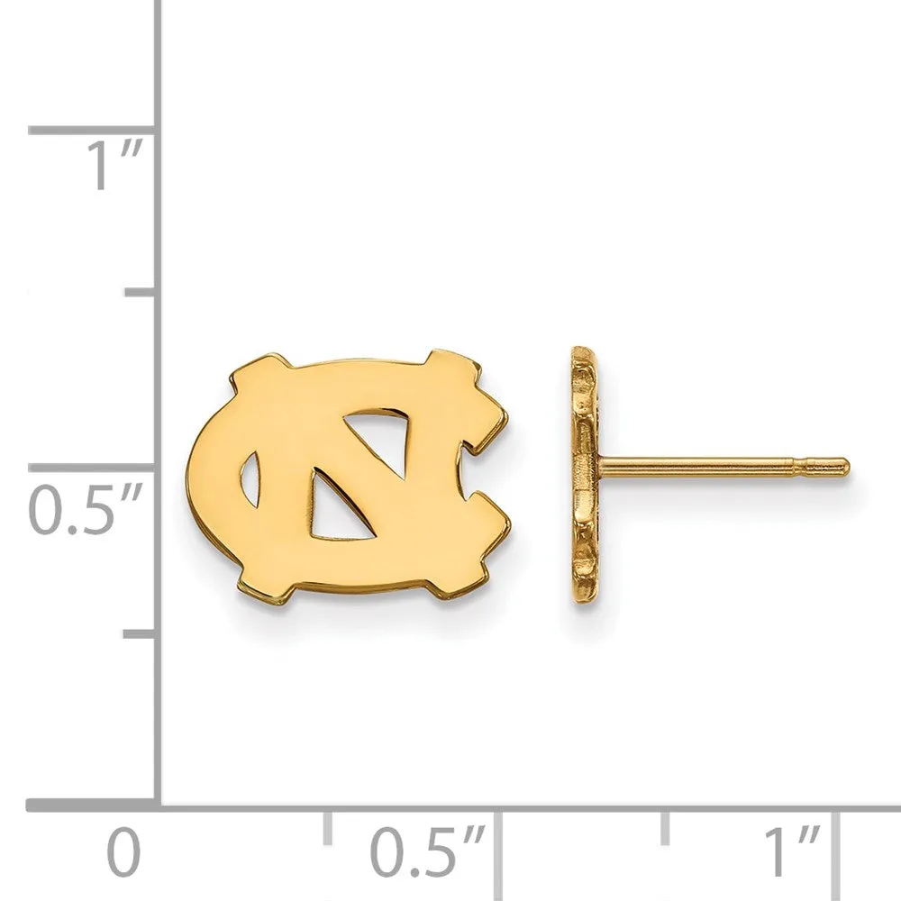 10K Yellow Gold University of North Carolina XS Post Earrings