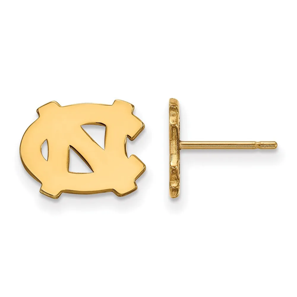 10K Yellow Gold University of North Carolina XS Post Earrings