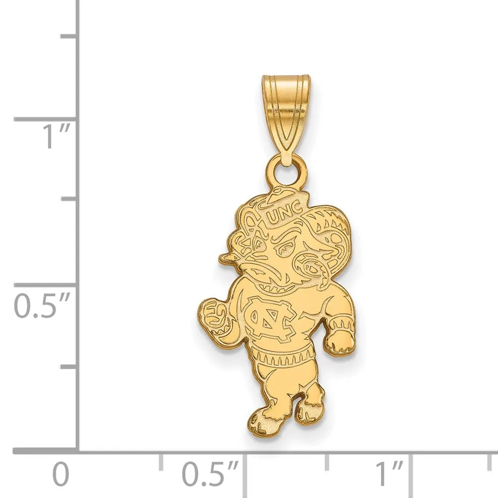 14k Gold University of North Carolina Ram Large Pendant