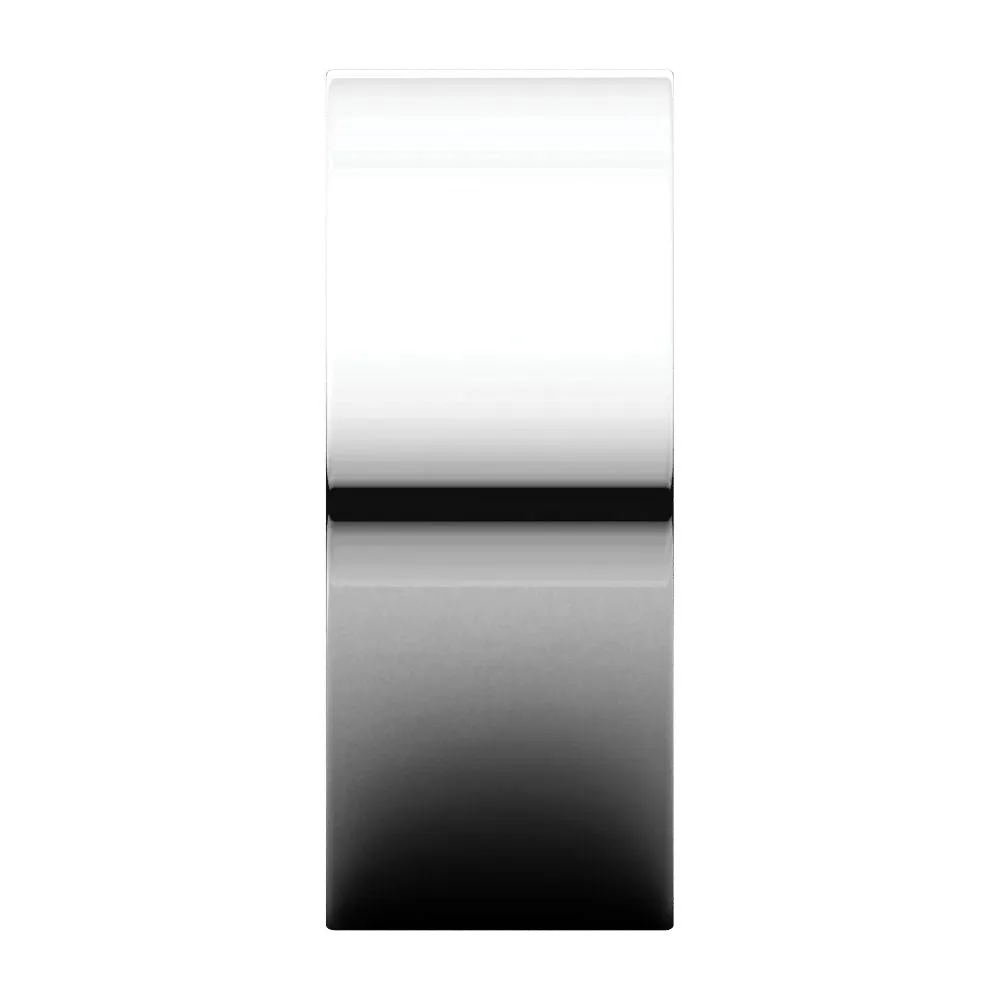 14k White Gold 8mm Flat Band, Size 10.5