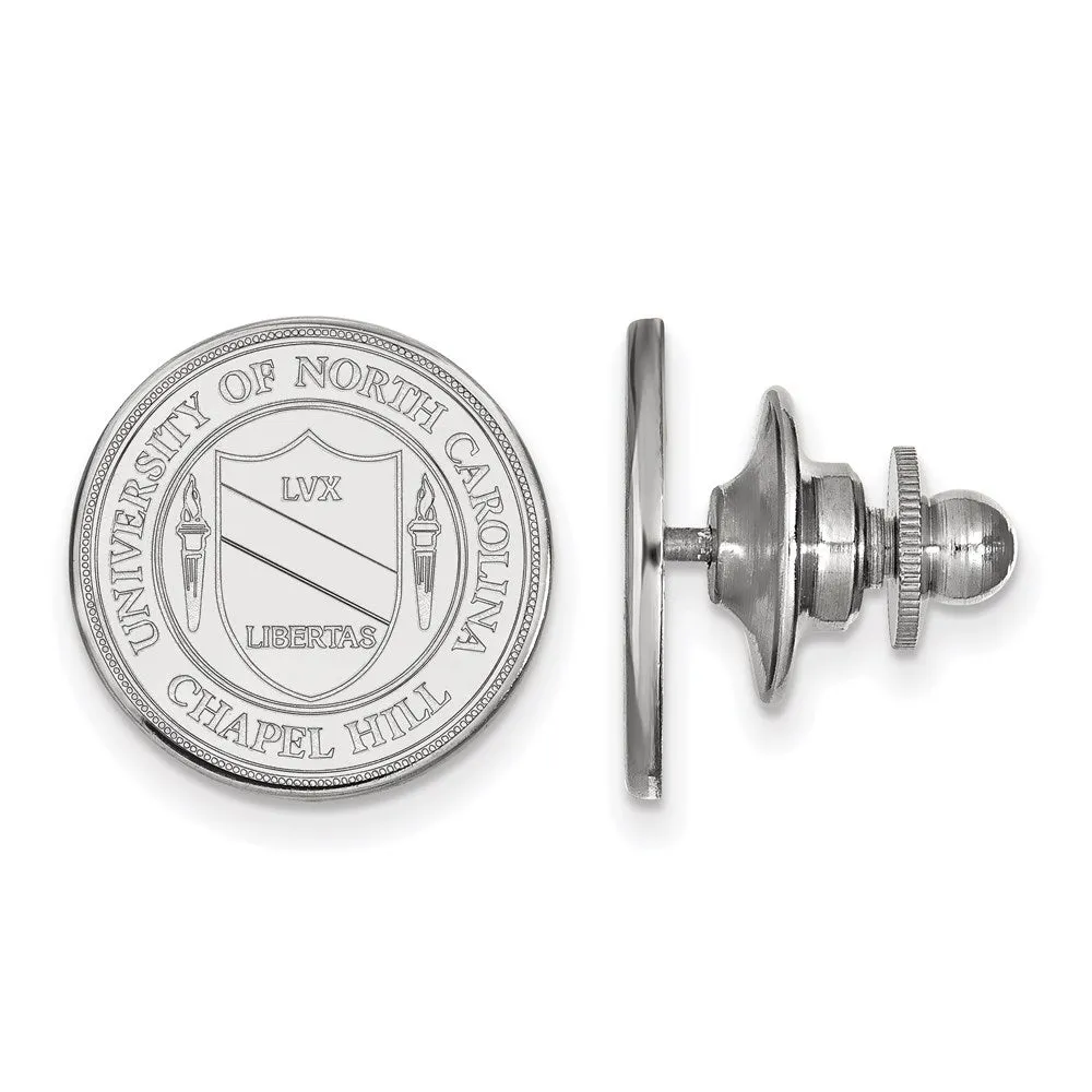 14k White Gold University of North Carolina Crest Lapel Pin