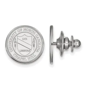 14k White Gold University of North Carolina Crest Lapel Pin
