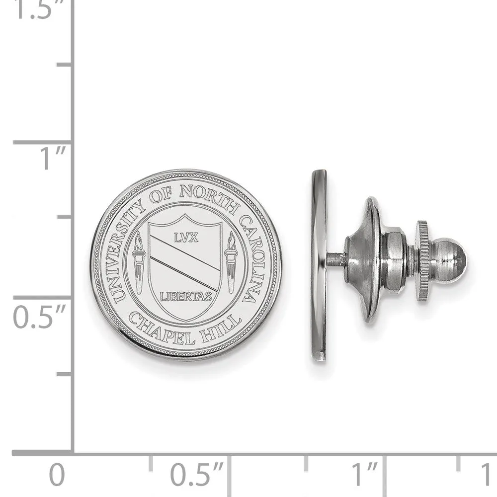 14k White Gold University of North Carolina Crest Lapel Pin