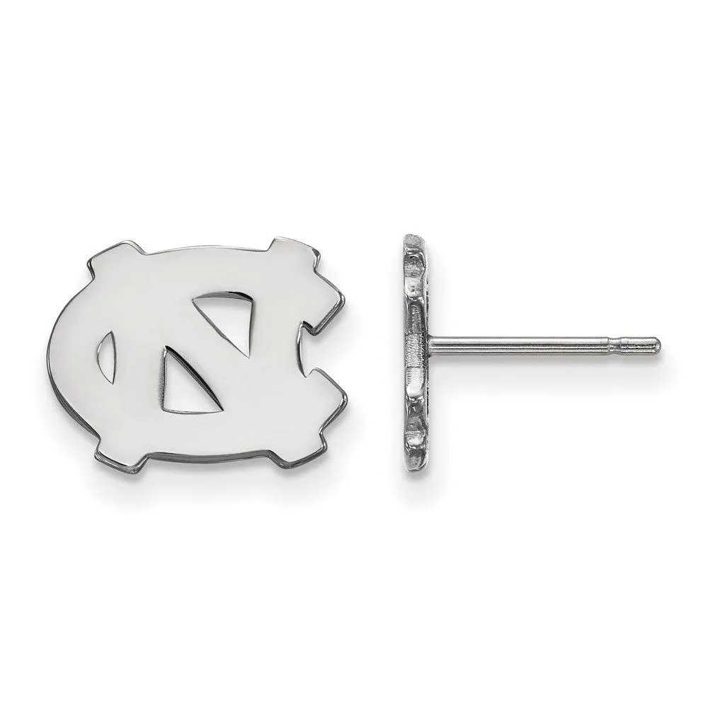 14K White Gold University of North Carolina XS Post Earrings