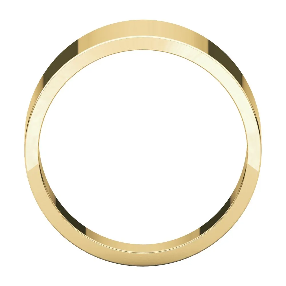 14k Yellow Gold 12mm Flat Tapered Band, Size 8
