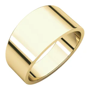 14k Yellow Gold 12mm Flat Tapered Band, Size 8