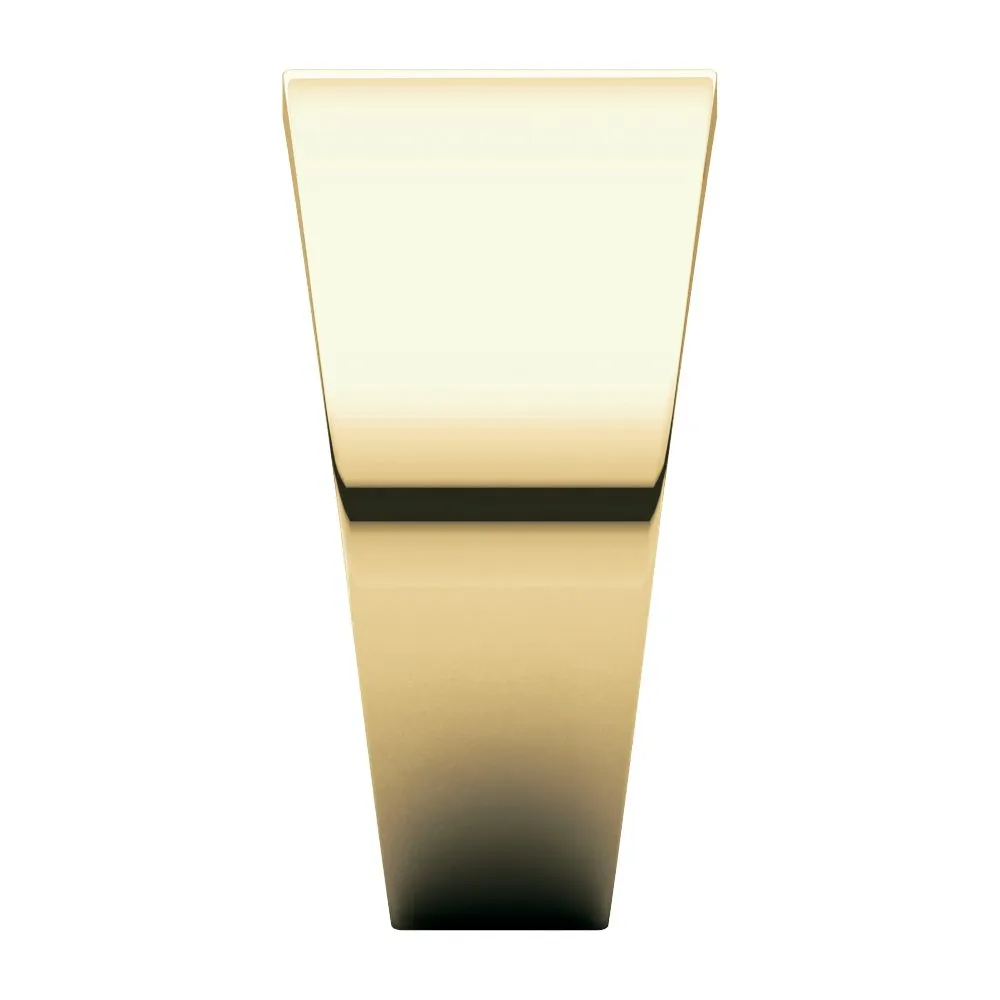 14k Yellow Gold 12mm Flat Tapered Band, Size 8