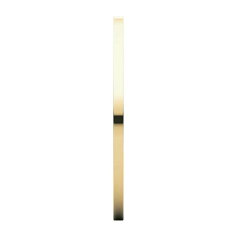 14k Yellow Gold 1mm Flat Band, Size 6