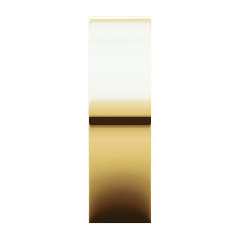 14k Yellow Gold 6mm Flat Band, Size 11.5