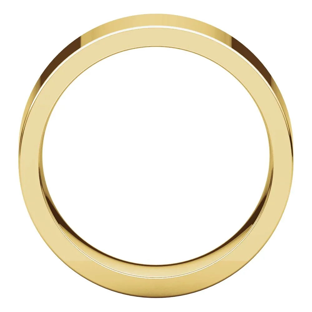 14k Yellow Gold 7mm Flat Comfort Fit Band, Size 9.5