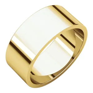 14k Yellow Gold 8mm Flat Band, Size 8