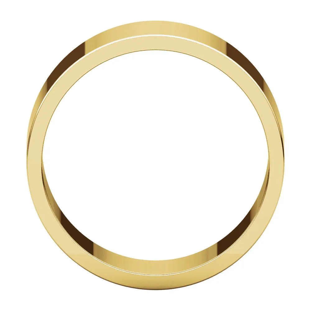14k Yellow Gold 8mm Flat Band, Size 8