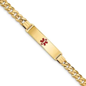 14K Yellow Gold Curb Link Medical ID Bracelet