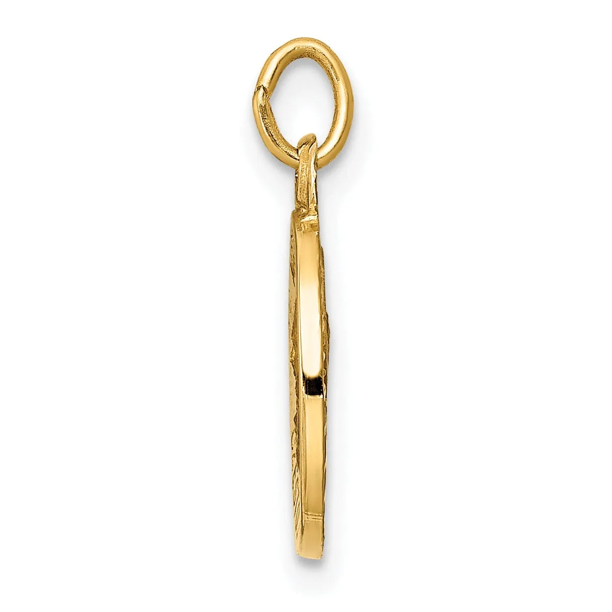 14k Yellow Gold Matka Boska Medal Pendant