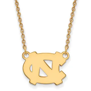 14K Yellow Gold University of North Carolina Small Pendant with Necklace