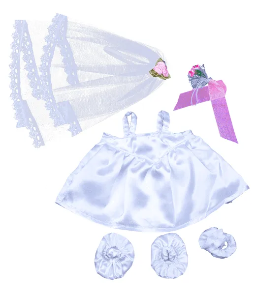 8" Bride W/ Veil & Bouquet