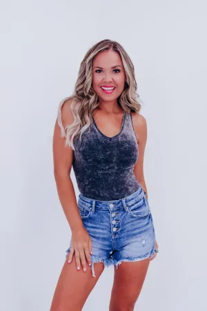 A Classic Concept Sleeveless Bodysuit  - Mineral Black