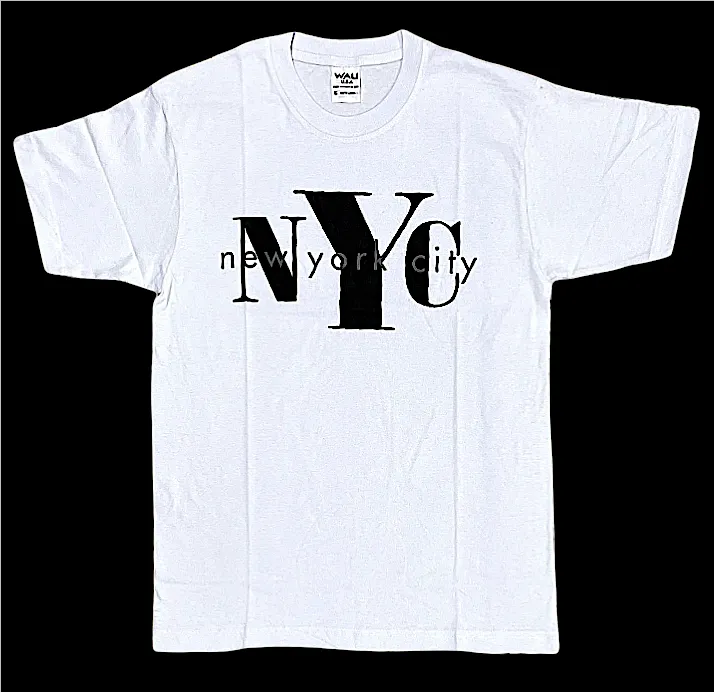 Adult Crew Neck T.Shirt With "NYC" Screen Print