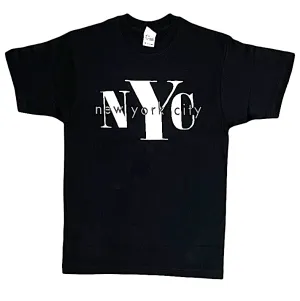 Adult Crew Neck T.Shirt With "NYC" Screen Print