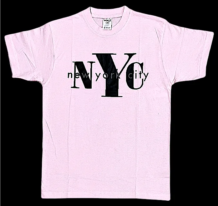 Adult Crew Neck T.Shirt With "NYC" Screen Print