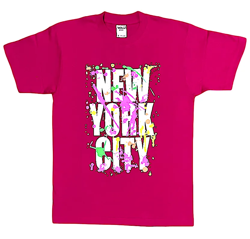 Adult Splash T.Shirt with "NEW YORK CITY" Screen Print