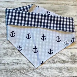 Anchors & Gingham | Reversible Bandana