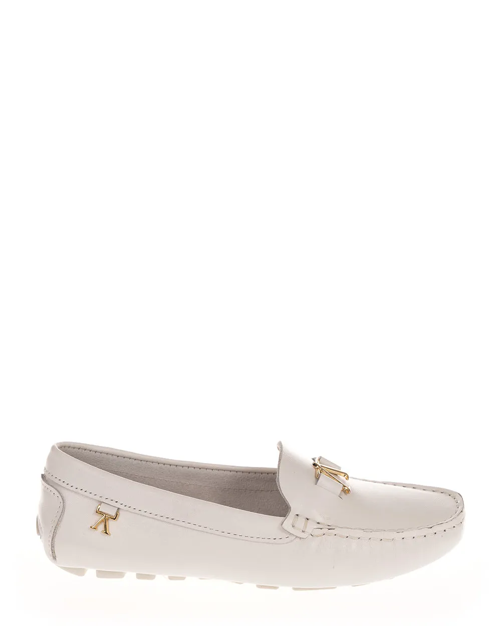 Andacco 3389 White Leather Casual Moccasins