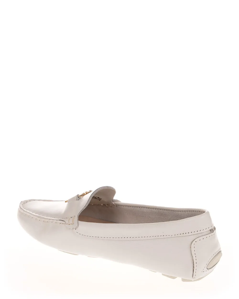 Andacco 3389 White Leather Casual Moccasins