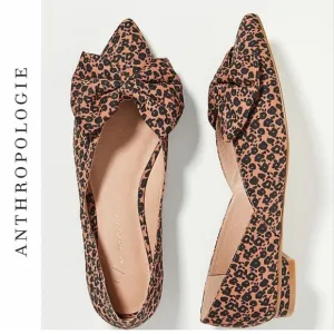 Anthropologie Cheetah Point Flats