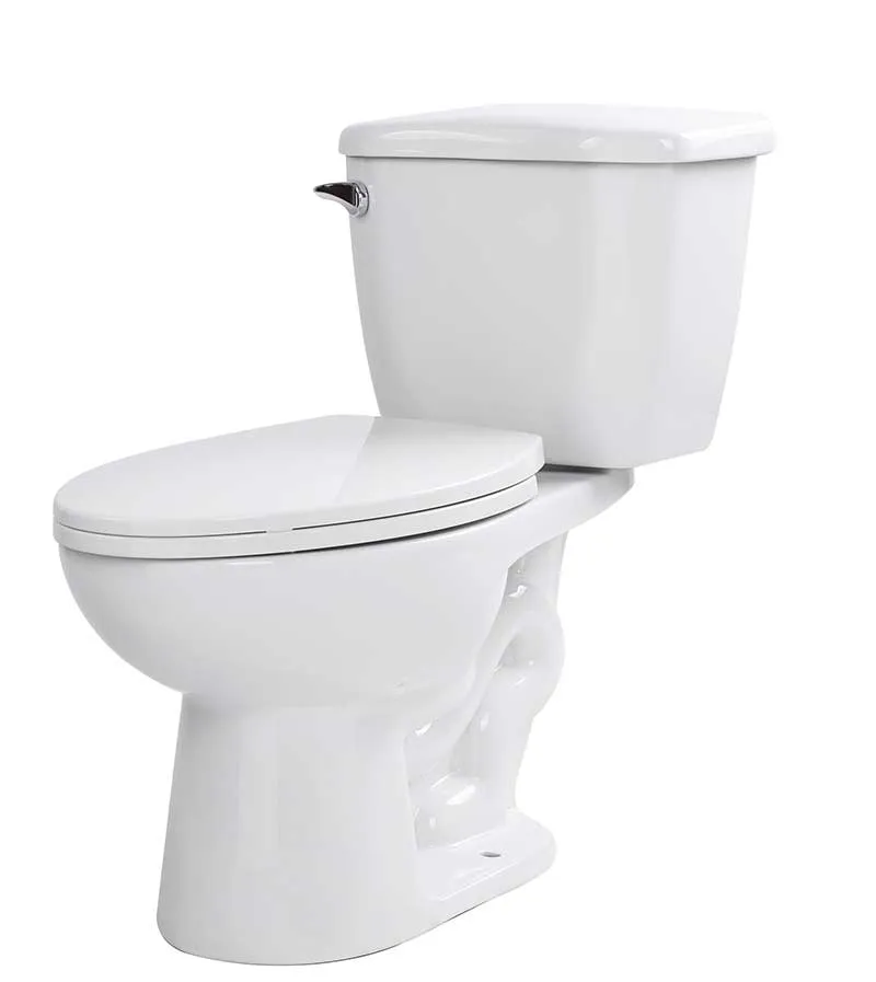 Anzzi Reginald 68 in. Acrylic Flatbottom Non-Whirlpool Bathtub with Havasu Faucet and Kame 1.28 GPF Toilet