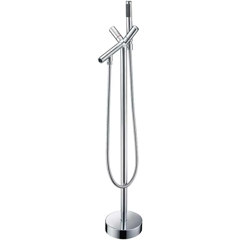 Anzzi Talyah 71 in. Acrylic Soaking Bathtub with Havasu Faucet and Cavalier 1.28 GPF Toilet