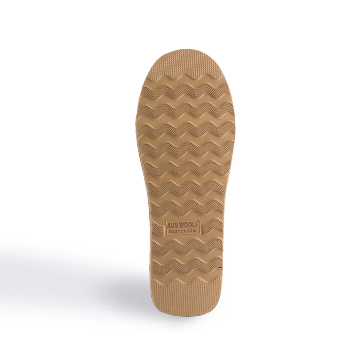 AUS WOOLI UGG WOMEN SHEEPSKIN FLUFF SLIDE - Chestnut/Tan