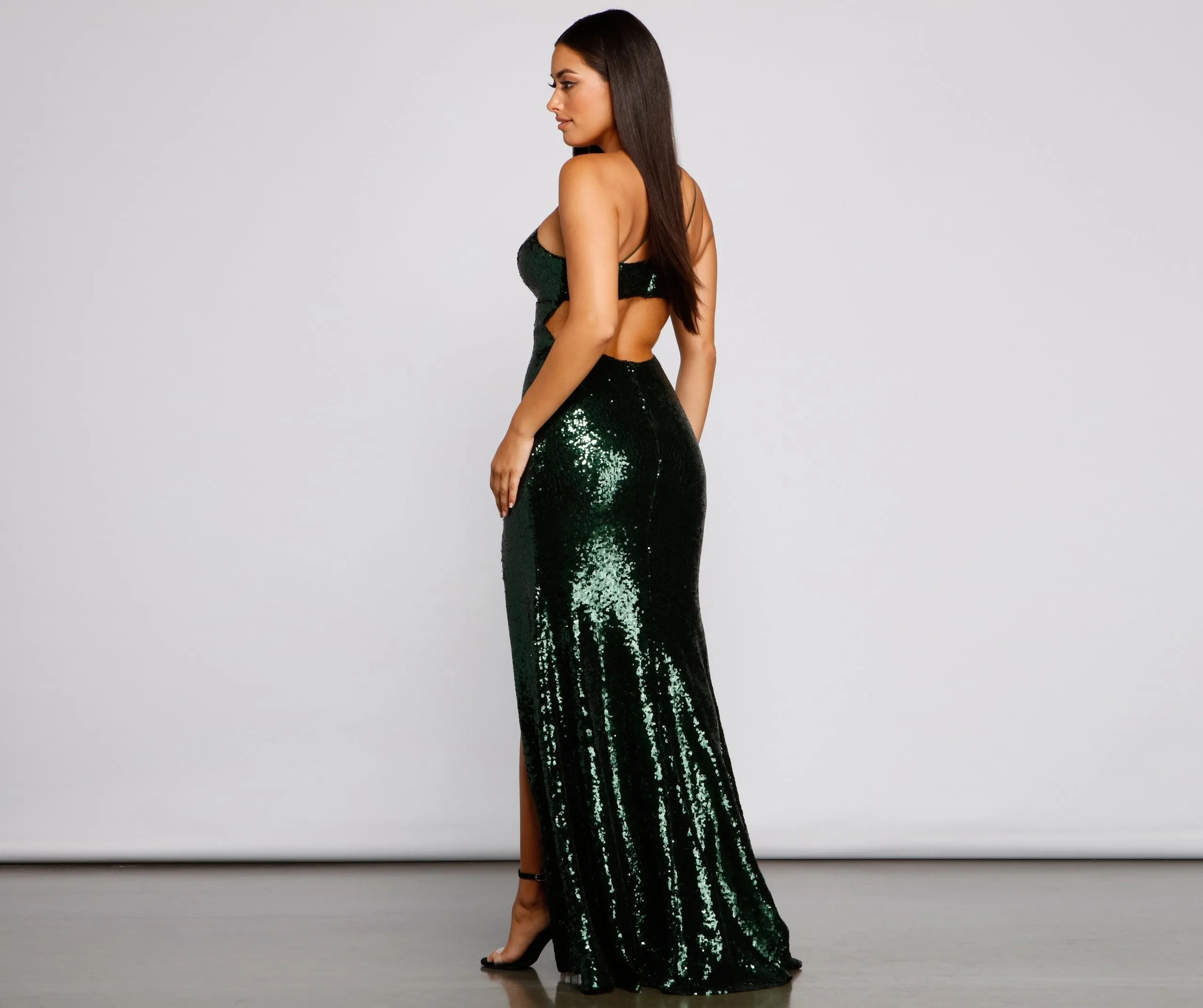 Autumn Sequin Stylish Mesh Mermaid Dress